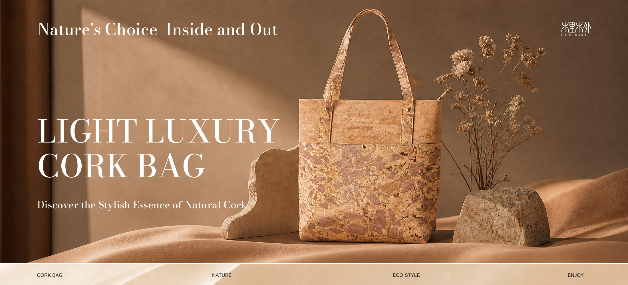 BORSA IN SUGHERO LEGGERA E LUSSO