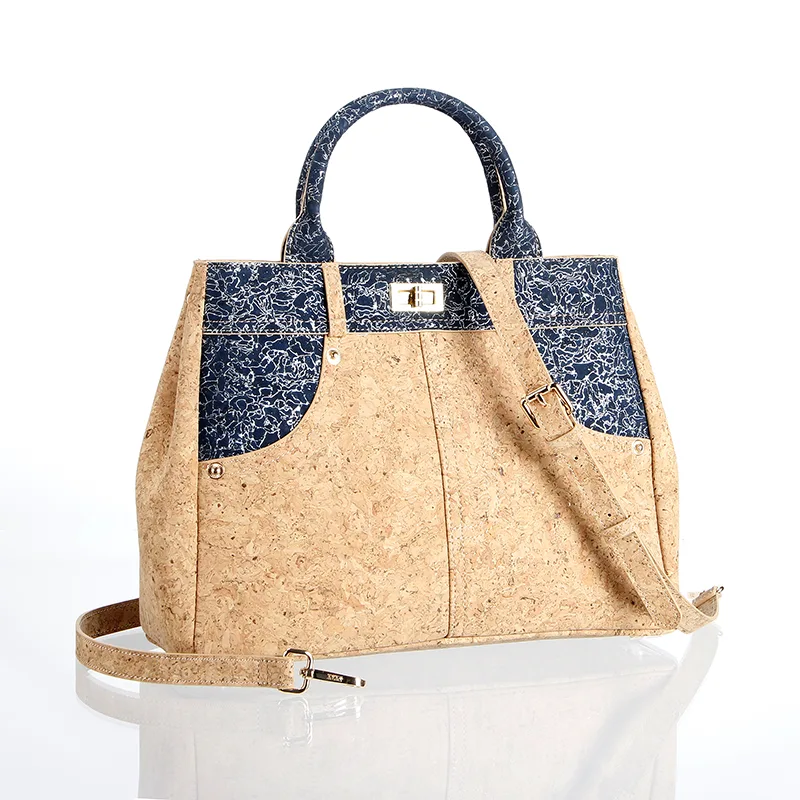Elegante borsa tote in sughero da donna